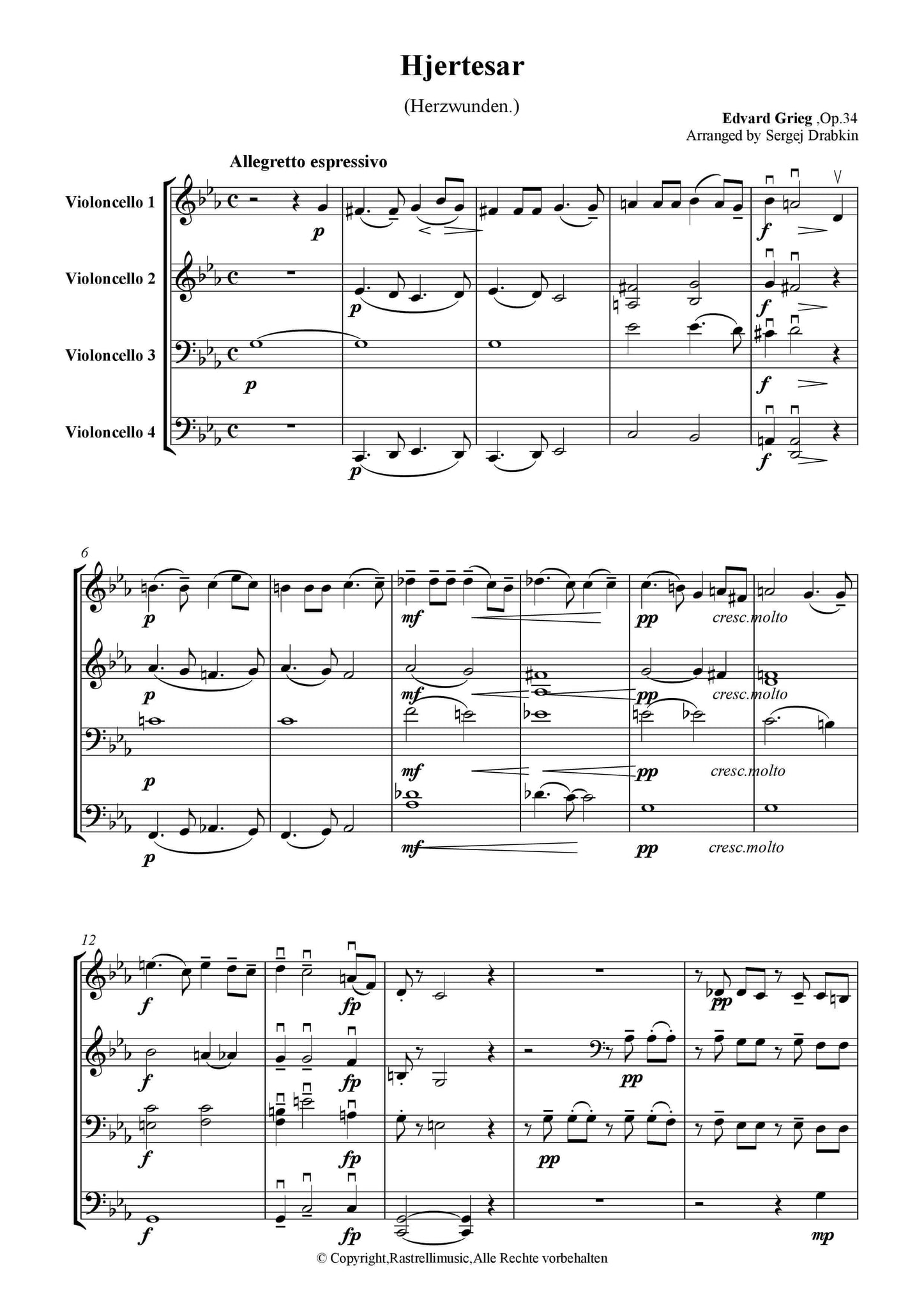 Grieg, Edvard - Herzwunden Op.34