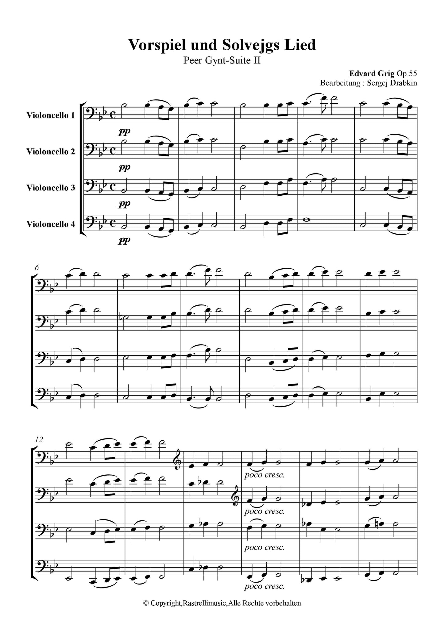 Grieg, Edvard - Vorspiel und Solveig Song Op.55 (Solveigs Song)